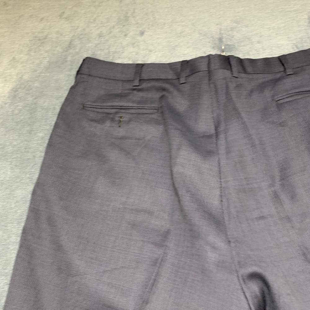 Mens Dress Pants 36 Gray Flat Front Business Formal Straight Leg Office Wear - Picture 14 of 14